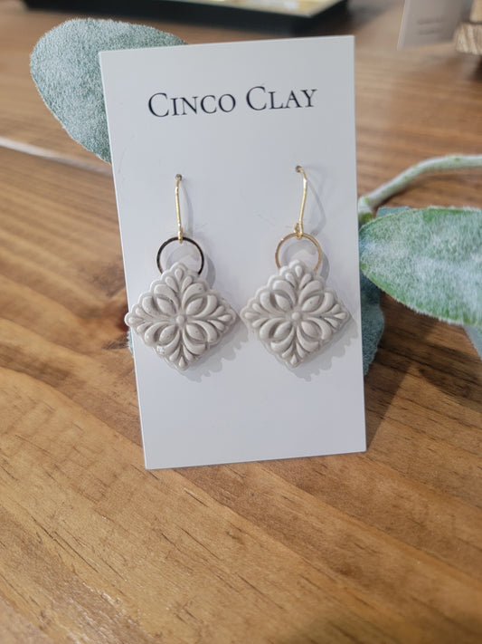 Square Textured Dangle