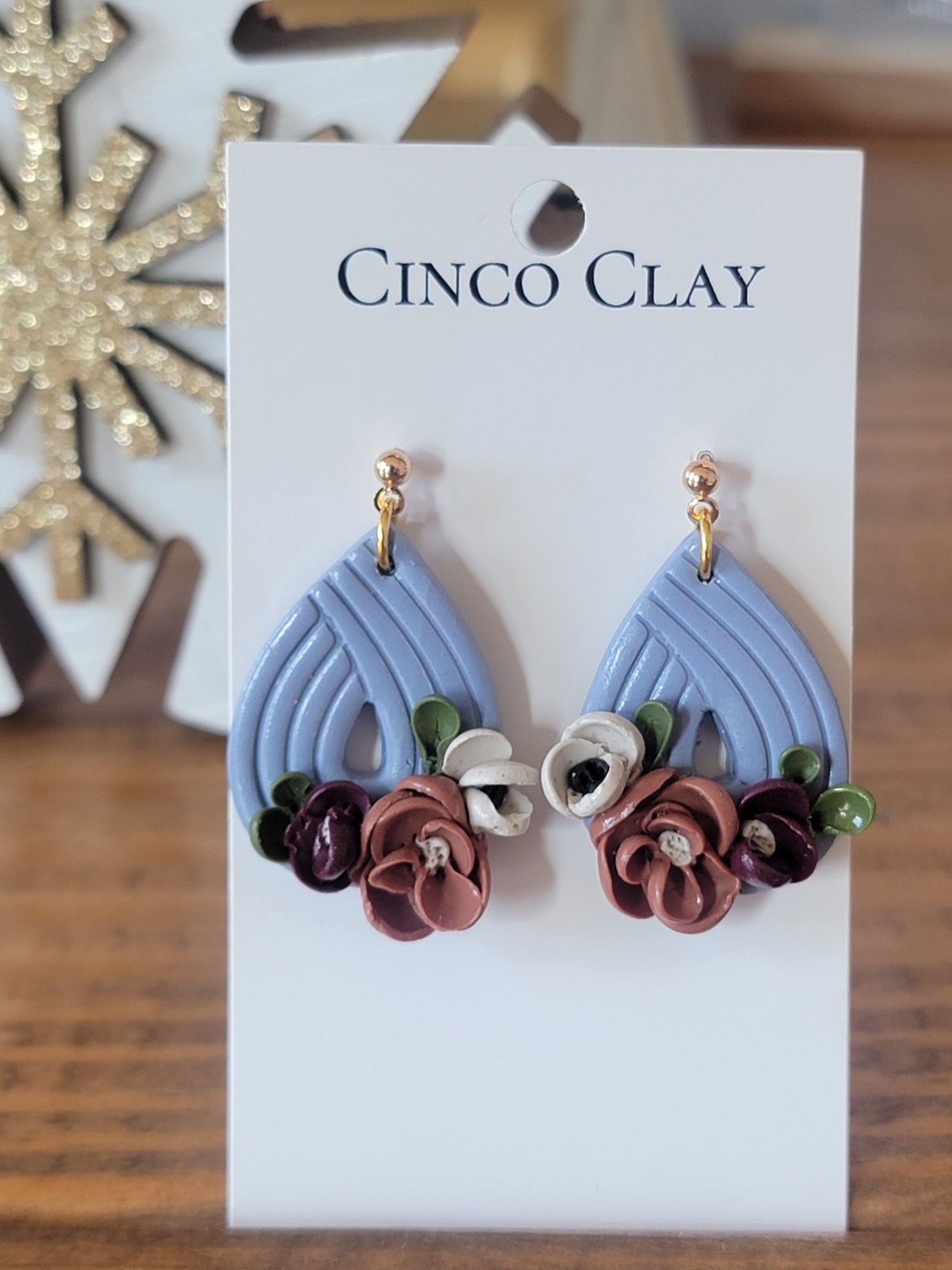 Floral Teardrop Dangles