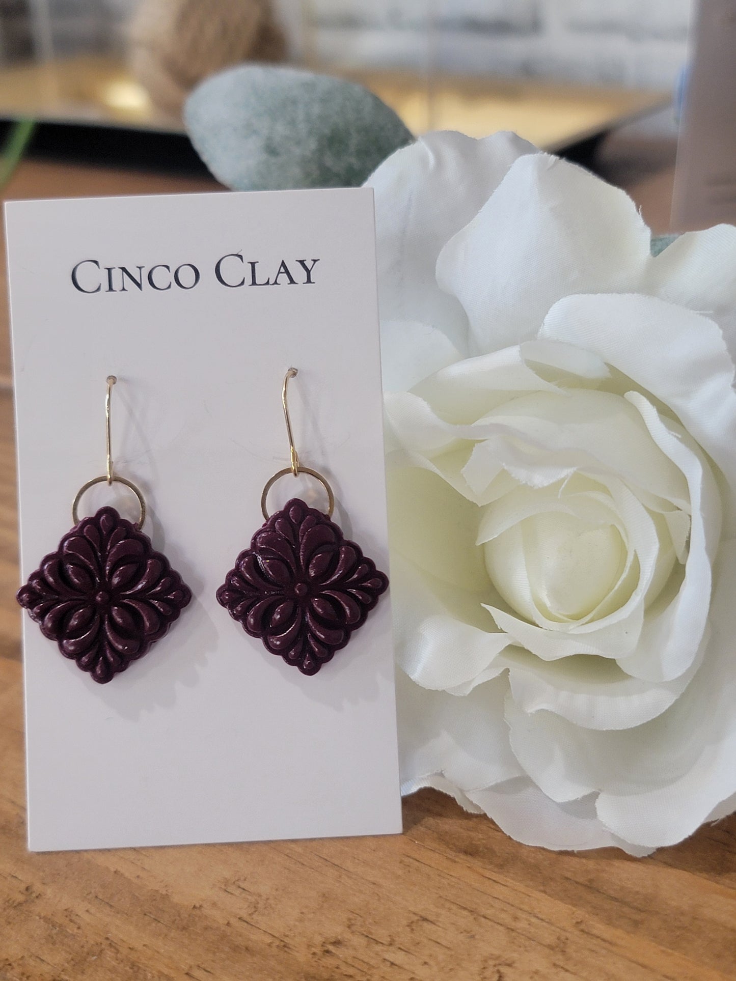 Square Textured Dangle