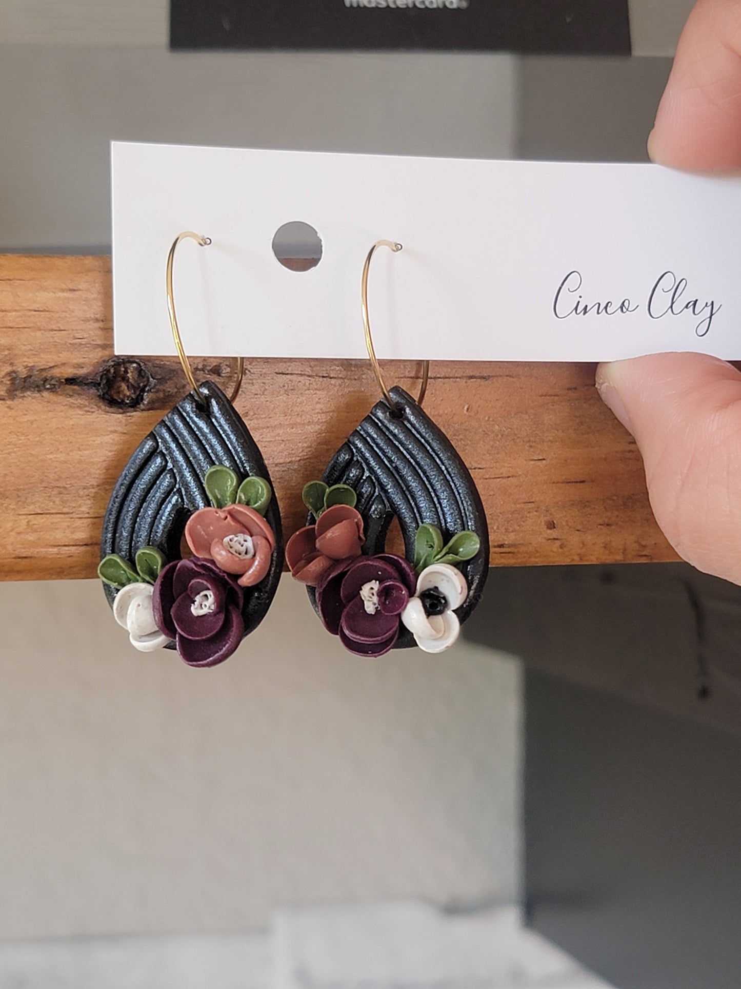 Floral Teardrop Dangles